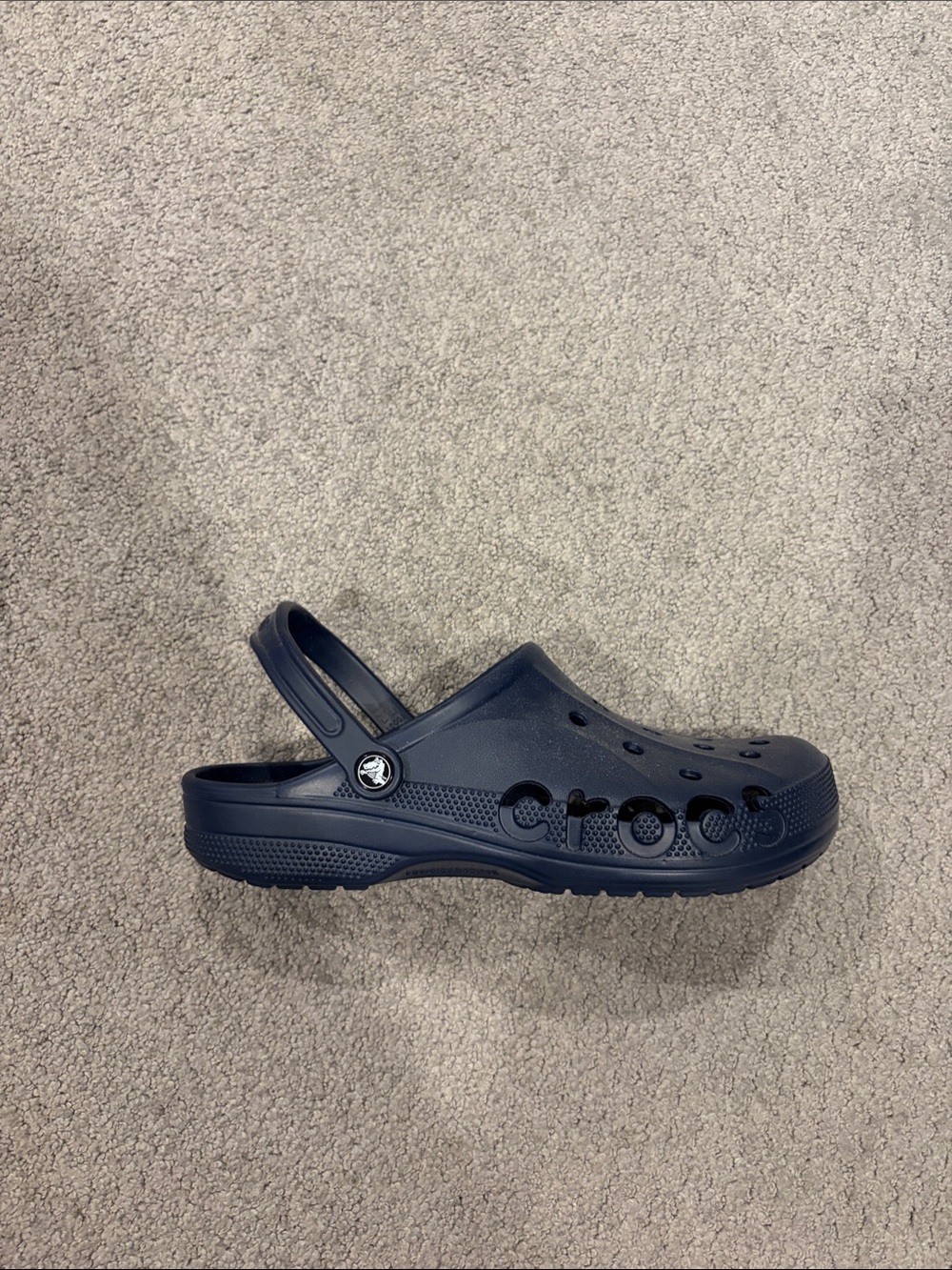 CROCS MENS ..Navy Classic Clog with Strap and Logo